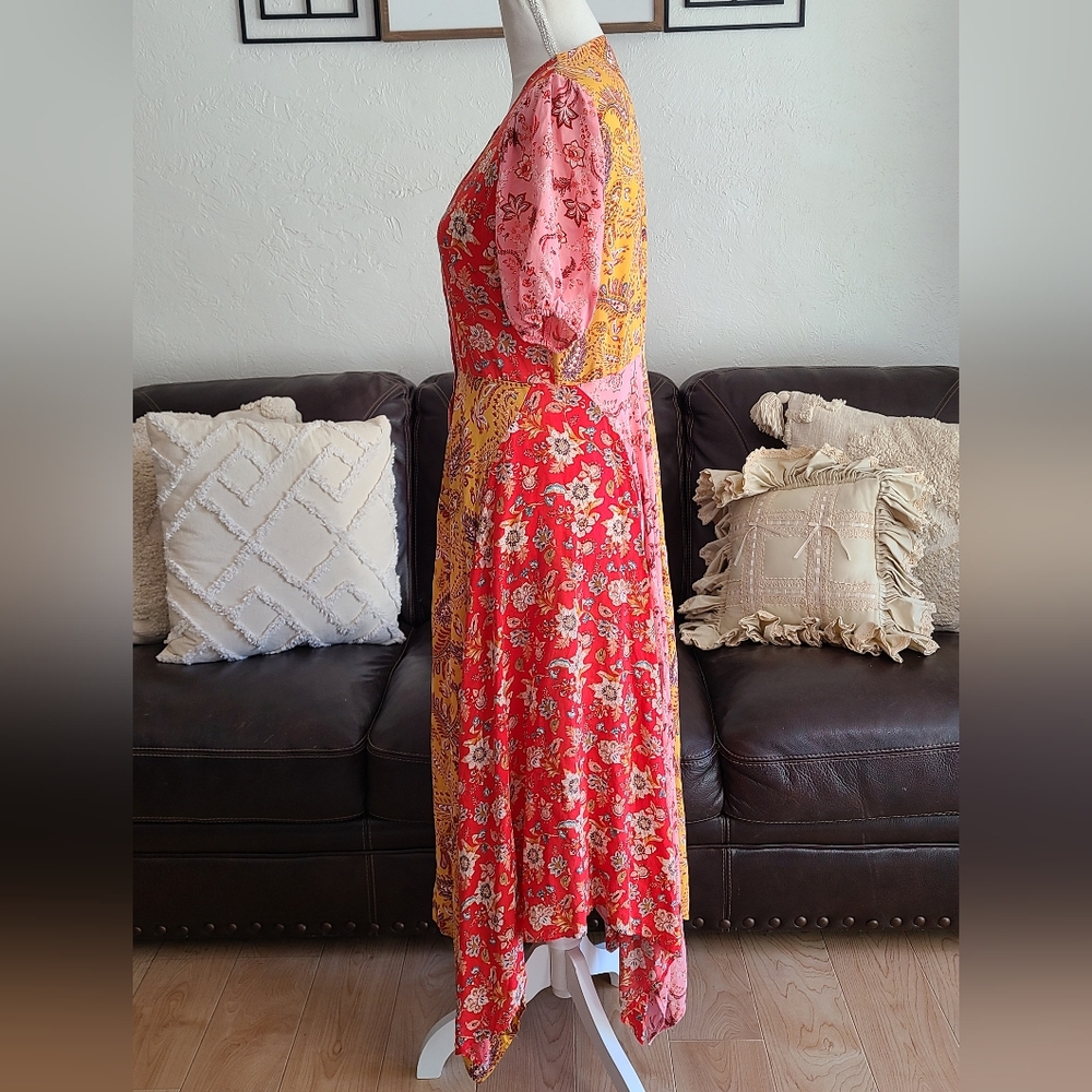 Zara Patchwork Boho Chic Asymmetrical Handkerchie… - image 6